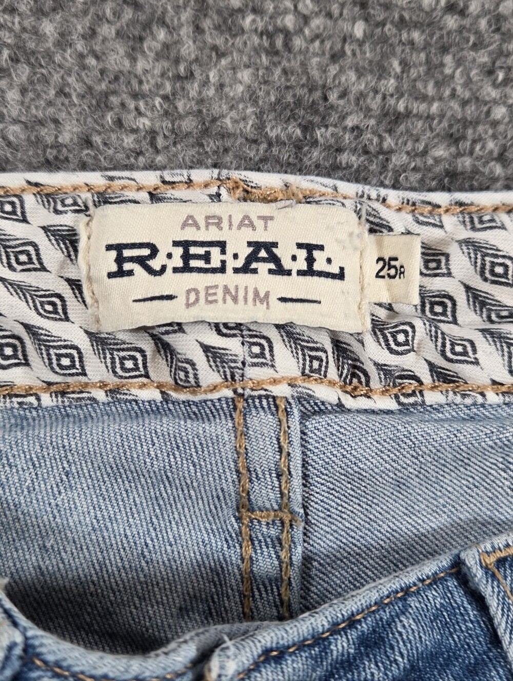 Ariat REAL Denim Boot Cut Jeans Womens 25R Charlee Western Stretch Light Wash - Picture 2 of 13